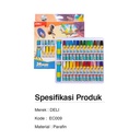 Deli Oil Pastel / Krayon 12 18 24 Warna Dengan Rautan & Pegangan EC009