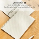 Deli Spiral Notebook / Buku Spiral Cover PP Transparant B5 60L LPB560