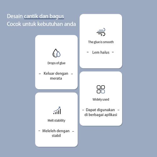 Deli Hot Melt Glue Gun /Lem Tembak 20W Biru/Pink Gratis 10Lem DL39002X