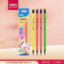 Deli Pensil Neon Pencil Triangular HB φ8×188mm 12Pcs/Box EU54600