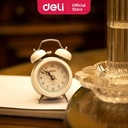 Deli Jam Weker Alarm Dengan Lampu Malam Material Kuat Tahan Lama 9024