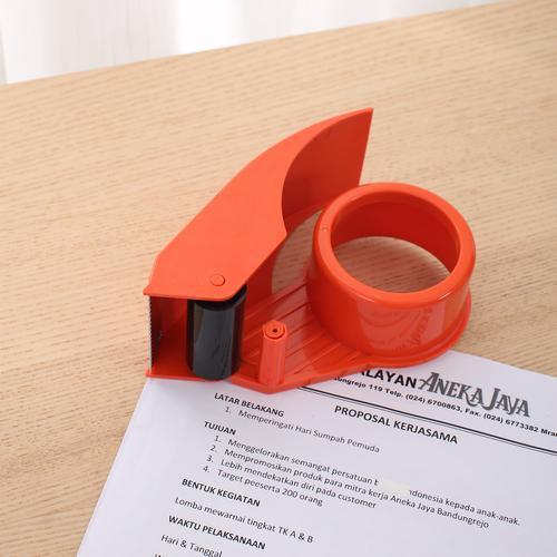 Deli Packing Tape Dispenser Tempat Lakban / Pemotong Lakban Mudah E801
