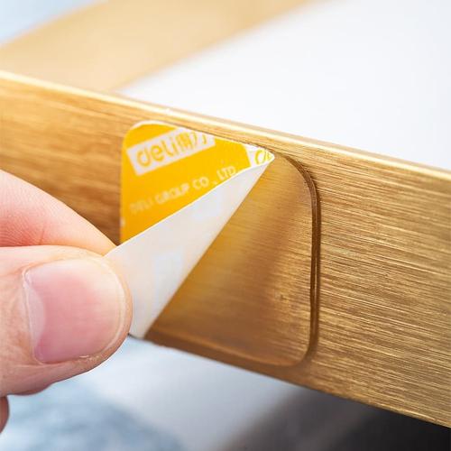 Deli Double Tape Transparan Kotak Sudah Dipotong 100*79*8MM 20Pcs/Box