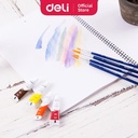 Deli set kuas warna biru (4 pcs / pack) kombinasi bentuk kuas 73867
