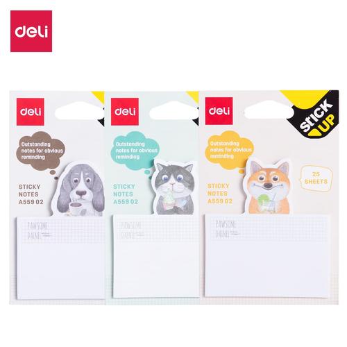 Deli Sticky Notes lembar 3 pola dengan dudukan kardus EA55902