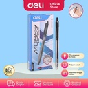 Deli Pulpen Cetek Halus / Retractable Smooth Ballpoint Pen EQ01320