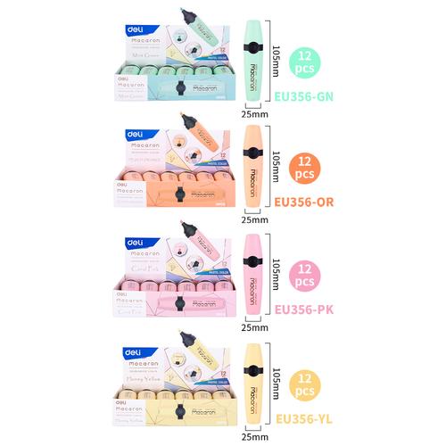 Deli Highlighter macaron 4warna 1.5mm EU356