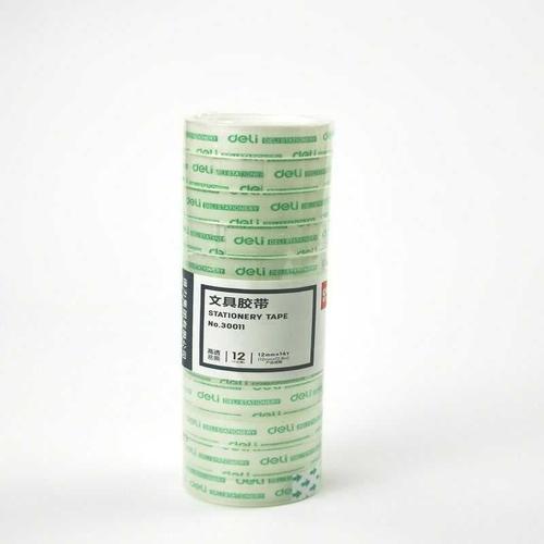 Deli isolasi /cellotape untuk sekolah 12 mmx14y *38um 12pcs/Rol 30011