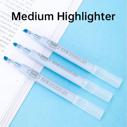 Deli Highlighter 6-Warna Candy, desain kepala miring S731