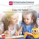 Deli 12 warna oil pastel desain Barrel 72090