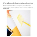 Deli pensil warna 12C warna cerah, bentuk hexagonal 7016