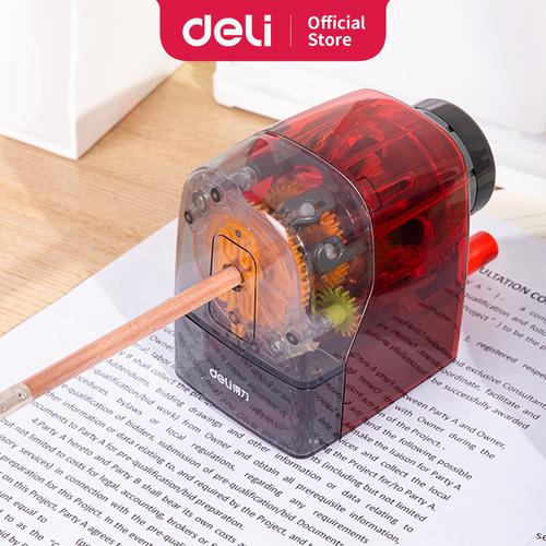 Deli Rautan Putar Pensil Transparan φ8mm Pisau ekstra tajam ER10800