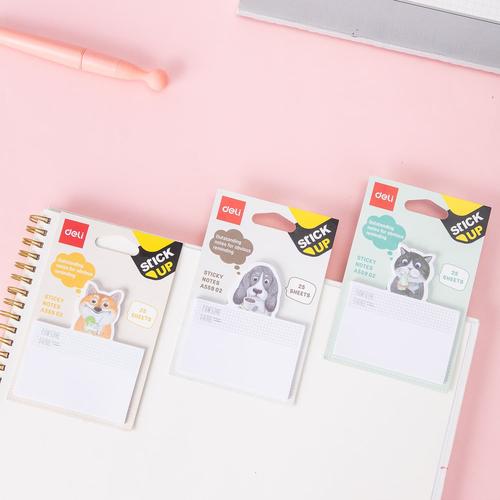 Deli Sticky Notes lembar 3 pola dengan dudukan kardus EA55902