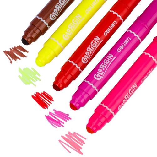 Deli spidol warna dengan batang pena yang tebal 18 warna 70728