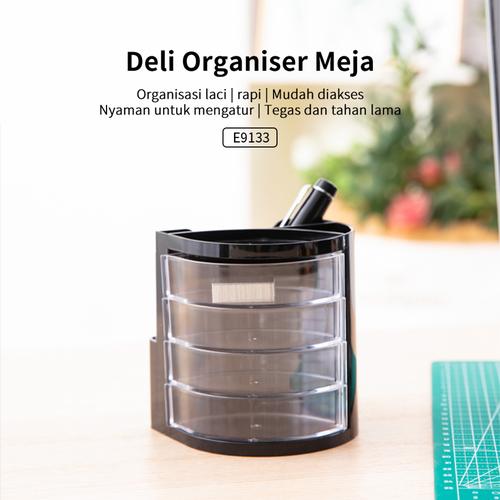 Deli E9133 Desk Organizer/Tempat Alat Tulis-PS Desk Organizer 7 Comp.