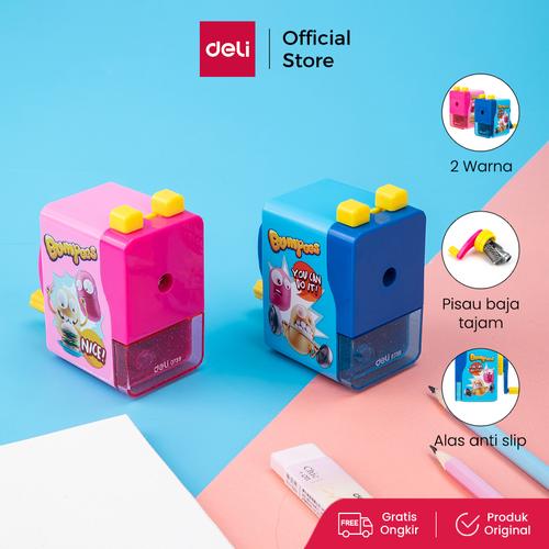 Deli E0739 School Rotary Sharpener/Rautan Meja-Rotary