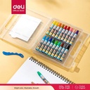 DELI - EC20114 / Crayon Anak-Anak Isi 18 / Alat Lukis Murah