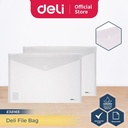 Deli File Bag / Map Transparan Bahan PP Ukuran Folio Kualitas Tinggi EF11312