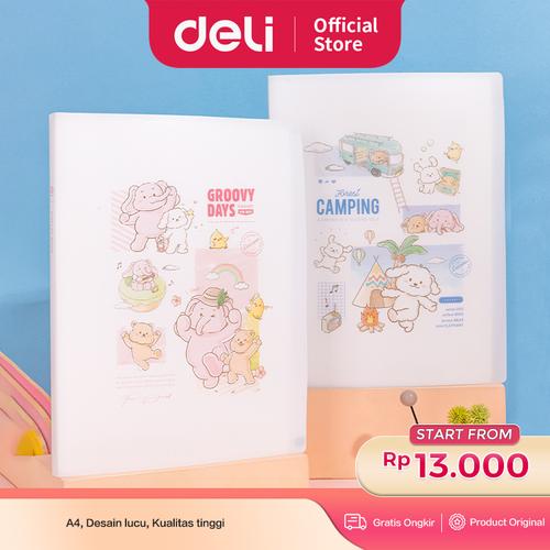 Deli Display Book / Clear Holder File Dokumen Lucu A4 30 40 Slot PQ307