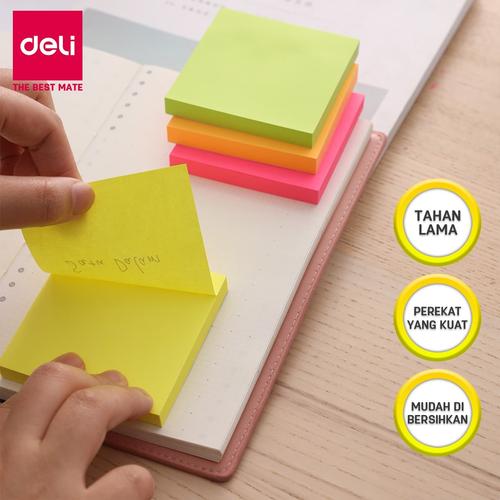 Deli EA02302 Memo tempel - Sticky Notes 76×76mm 3''×3'' 1