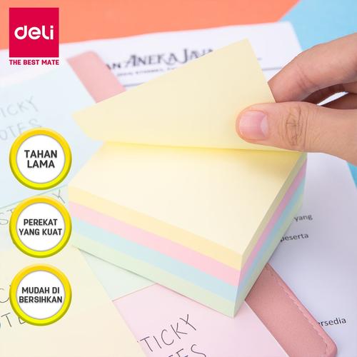 Deli EA01703 Memo - Sticky Notes 76×76mm 3''×3'' 4×100sheets