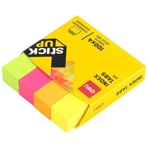 Deli EA11102 Memo Indeks - Paper Index Tabs 50×12mm 4×100sheet