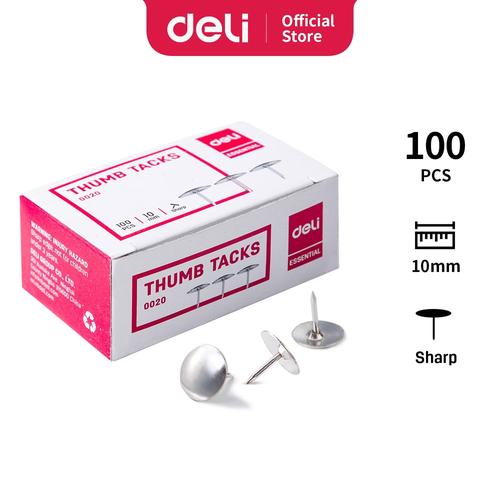 Deli E0020 Office Consumable/Paku Payung-Thumb Tacks 10mm