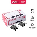 Deli E38561 Office Consumable/Binder Klip-Binder Clips 51mm