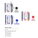 Deli EU10440 Permanent Marker/Spidol Permanen-Merah