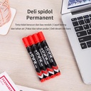Deli EU10040 Permanent Marker/Spidol Permanen-Merah