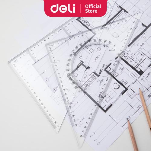 Deli E6435 Drafting/Penggaris-Set Square 2pcs 33cm