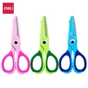 DELI Soft-touch Croco Scissors 134mm Safe [E6071] - Gunting anak