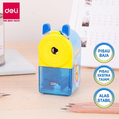 Rotary Pencil Sharpener [E0641] - Pink - Rautan pensil putar kantor