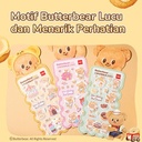 Deli x Butterbear Sticker 3D Beruang Lucu Tahan Air Mudah Menempel Motif HY210