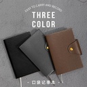 Deli Buku Catatan Sampul Kulit / Leather Cover Notebook A6 A7 96 Lembar Abu-Abu 2226X