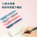 Deli Pulpen Gel / Gel Pen 0.5mm Tinta Hitam Casing Warna Warni S08-B