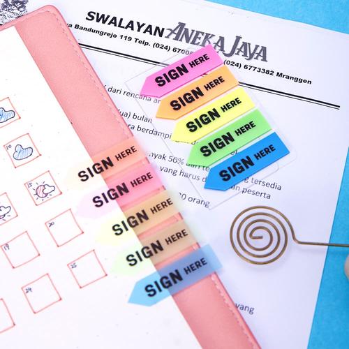 Deli EA11302 Memo Indeks - Sign Here Film Index Tabs 44×12mm