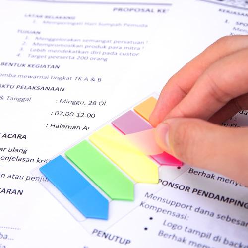 Deli EA10602 Memo Indeks - Film Index Tabs 43×12mm 5×20sheet