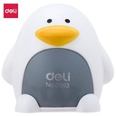 Deli E0563 Rautan-Penguin 2-hole Sharpener w/canister