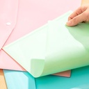 Deli Map Plastik / Map Kancing / File Bag A4 Warna Pastel EF554