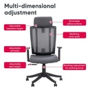 Deli Kursi Kantor / Kursi Kerja Office Chair Adjustable Flexible 91027