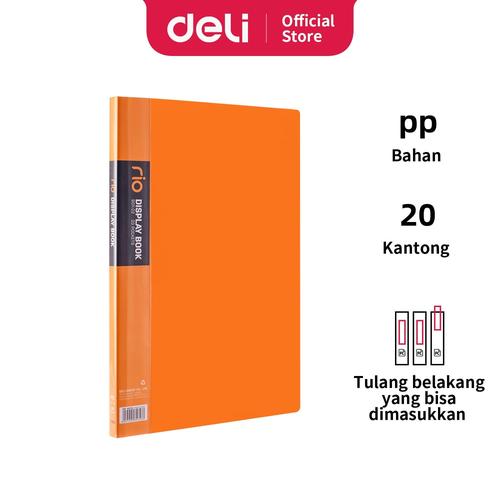 Deli EB01102 Display Book/Clear Holder-Rio FC 20P 5C
