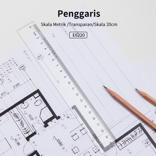 Deli E6220 Drafting/Penggaris-PS 20cm