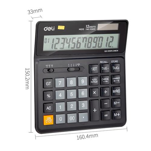 Deli EM01020 Calculator/Kalkulator-12-digit Black