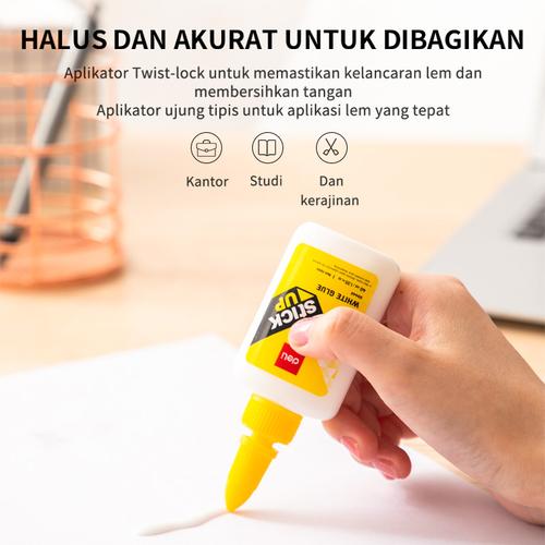 DELI - E39445 / Lem Cair Putih 40 ml / Peralatan Sekolah Kantor Murah