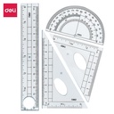 Drafting Set 4pcs Ruler Set Squares Protractor E9597