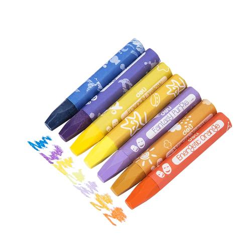 DELI - EC20114 / Crayon Anak-Anak Isi 18 / Alat Lukis Murah