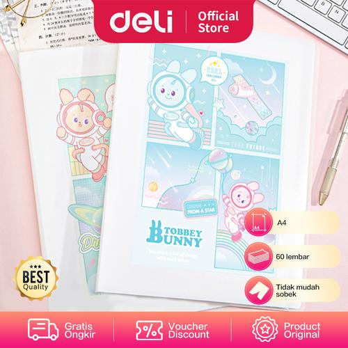 Deli Display Book / Map File Dokumen Clear Holder A4 60 Lembar 72804