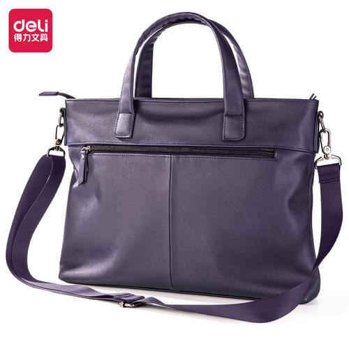 Deli Tas Laptop Kulit Kerja Kantor Selempang Office Briefcase 63814