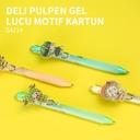 Deli Pulpen Gel Lucu / Cute Gel Pen Isi 4 0.5 mm Tinta Hitam SA114